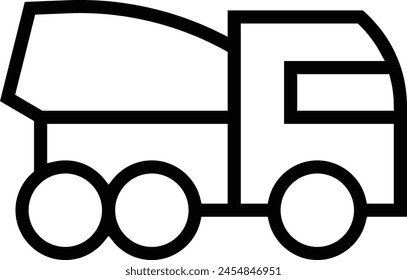 cement truck icon. Thin linear style design isolated on white background