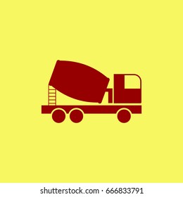 cement truck icon vector