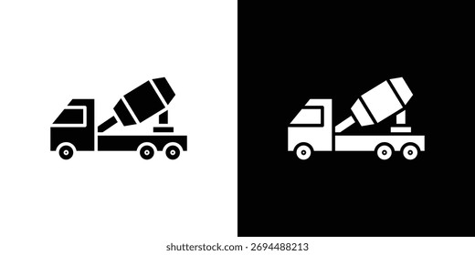 Cement truck icon - Vector. Flat design style eps 10