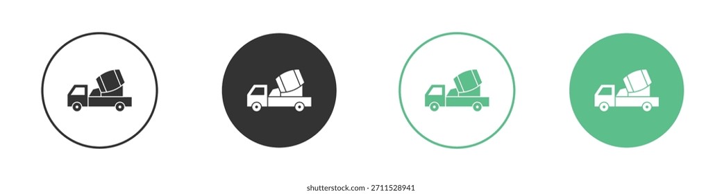 Cement truck icon Vector simple flat graphic illustration.