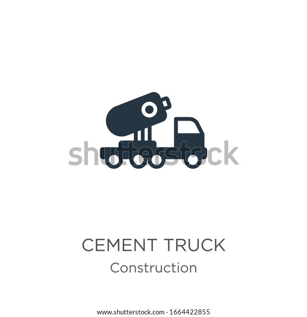 Cement truck icon vector. Trendy flat cement truck\
icon from construction collection isolated on white background.\
Vector illustration can be used for web and mobile graphic design,\
logo, eps10
