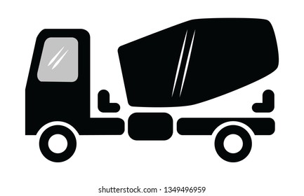 Cement truck vector