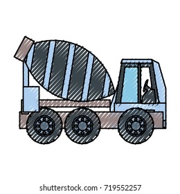 cement truck vector ilustration