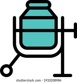 cement vector colour line icon
