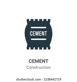 Cement vector icon on white background. Flat vector cement icon symbol sign from modern construction collection for mobile concept and web apps design.
