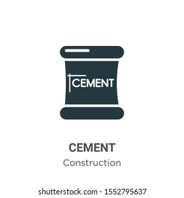 Cement vector icon on white background. Flat vector cement icon symbol sign from modern construction collection for mobile concept and web apps design.