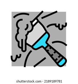 vector de icono de color de yeso de pared de cemento. señal de yeso de pared de cemento. ilustración de símbolo aislado