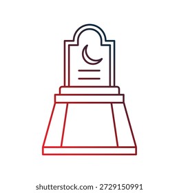 Icono de cementerio con fondo blanco Vector Ilustración de stock