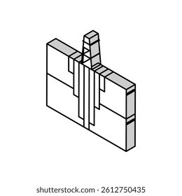 cementing operation petroleum engineer isometric icon vector. cementing operation petroleum engineer sign. isolated symbol illustration