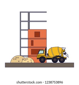 Cemet truck vehicle