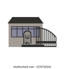 Cemetery Area Simple Flat Design