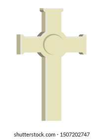 cemetery cross christianity isolated icon