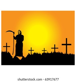 cemetery death Illustration