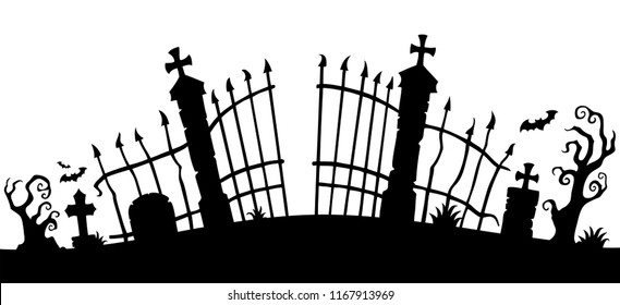 Graveyard Gate Stock Illustrations, Images & Vectors | Shutterstock