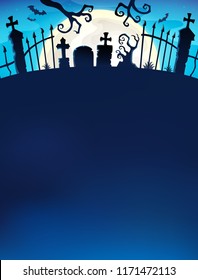 Cemetery gate silhouette theme 7 - eps10 vector illustration.