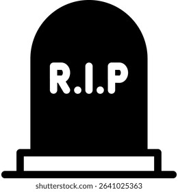 Cemetery, Grave, Funeral Vector Icon