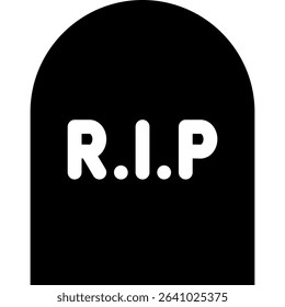 Cemetery, Grave, Funeral Vector Icon
