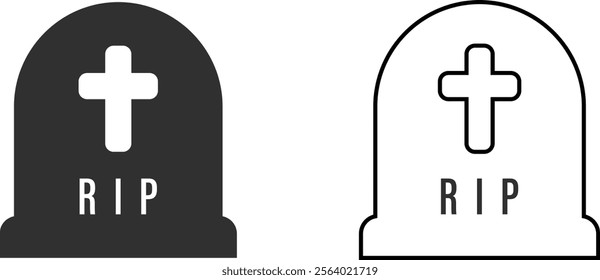 Cemetery gravestone icon vector illustration