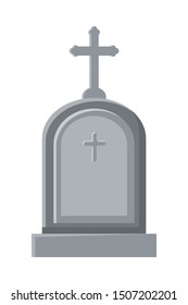 cemetery graveyard with cross icon