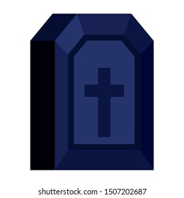 cemetery graveyard with cross icon