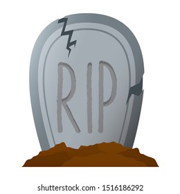 cemetery graveyard with rip icon vector illustration design