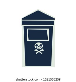 cemetery graveyard with skull bones vector illustration design