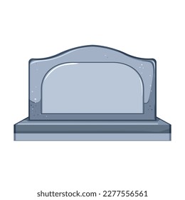 cemetery headstone cartoon. cemetery headstone sign. isolated symbol vector illustration