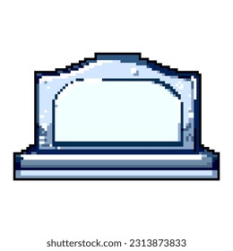 cemetery headstone game pixel art retro vector. bit cemetery headstone. old vintage illustration