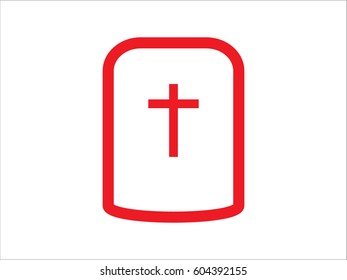 cemetery, headstone, icon, vector illustration eps10