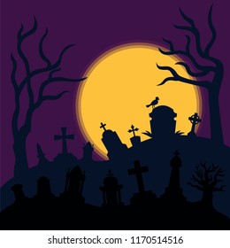 Cemetery Horror Background