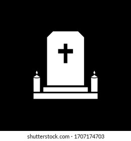 Cemetery icon. Basic solid image.