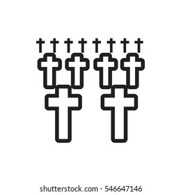cemetery icon illustration isolated vector sign symbol