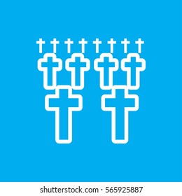 cemetery icon illustration isolated vector sign symbol