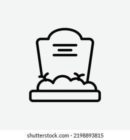  cemetery icon, isolated islamic outline icon in light grey background, perfect for website, blog, logo, graphic design, social media, UI, mobile app