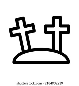 cemetery icon or logo isolated sign symbol vector illustration - high quality black style vector icons
