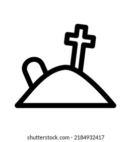 cemetery icon or logo isolated sign symbol vector illustration - high quality black style vector icons
