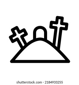 cemetery icon or logo isolated sign symbol vector illustration - high quality black style vector icons
