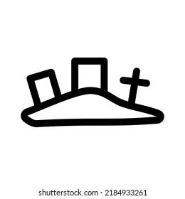 cemetery icon or logo isolated sign symbol vector illustration - high quality black style vector icons
