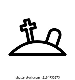 cemetery icon or logo isolated sign symbol vector illustration - high quality black style vector icons
