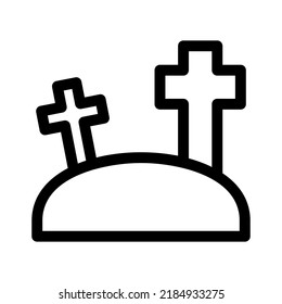 cemetery icon or logo isolated sign symbol vector illustration - high quality black style vector icons
