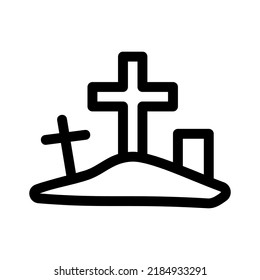 cemetery icon or logo isolated sign symbol vector illustration - high quality black style vector icons
