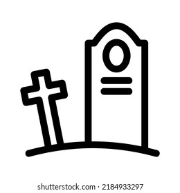 cemetery icon or logo isolated sign symbol vector illustration - high quality black style vector icons
