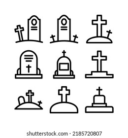 cemetery icon or logo isolated sign symbol vector illustration - Collection of high quality black style vector icons
