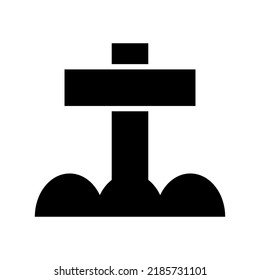 cemetery  icon or logo isolated sign symbol vector illustration - high quality black style vector icons

