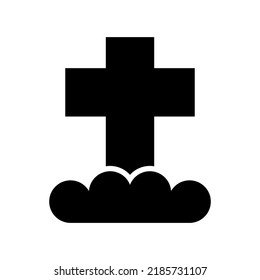 cemetery  icon or logo isolated sign symbol vector illustration - high quality black style vector icons
