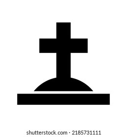 cemetery  icon or logo isolated sign symbol vector illustration - high quality black style vector icons
