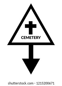 cemetery icon and map pin