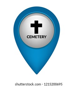 cemetery icon and map pin