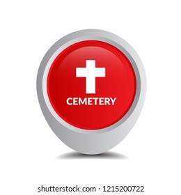 cemetery icon and map pin