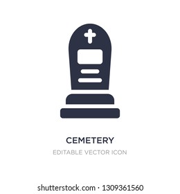 cemetery icon on white background. Simple element illustration from Cultures concept. cemetery icon symbol design.